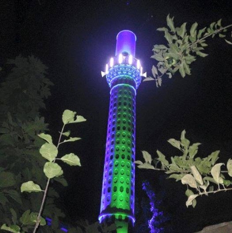 KÖyümüz Cami Minaresi Işıklandırıldı