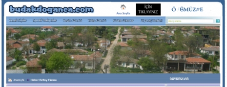 Budakdoğanca köyü web sitesinden destek